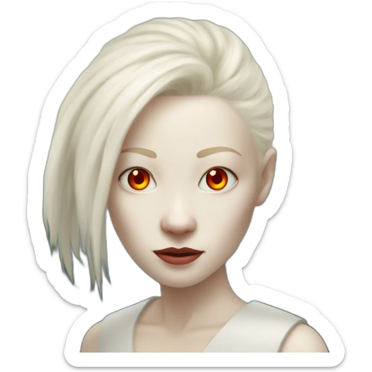 À woman albino Na’vi whit red eye from the movie avatar sticker