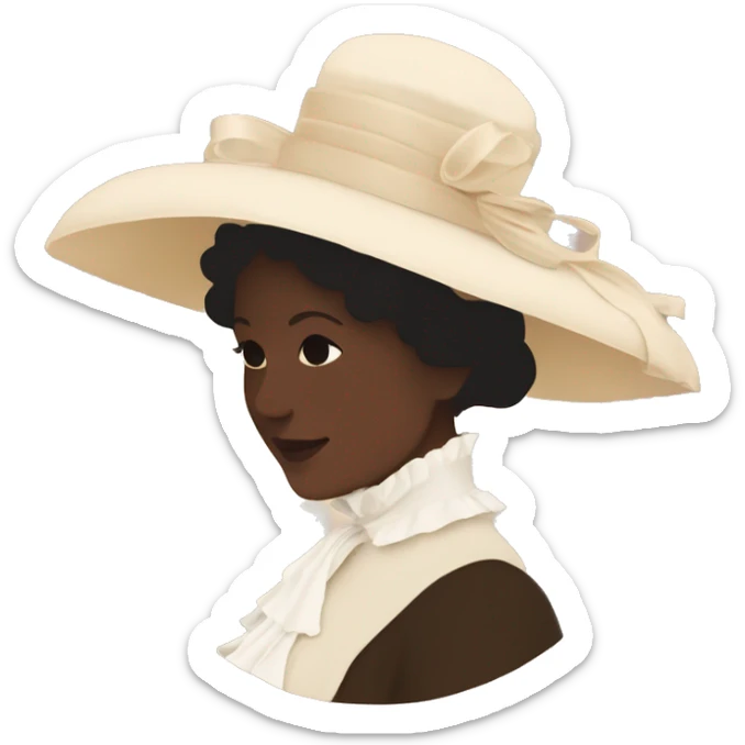 Bridgerton Inspired Emoji : Silhouette of a Lady in a Bonnet – A classic Regency-style lady, representing the elegance and mystery of the era. sticker