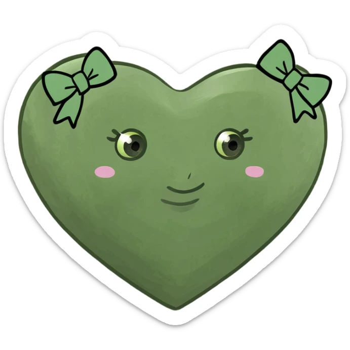 Сердце +бантики sticker