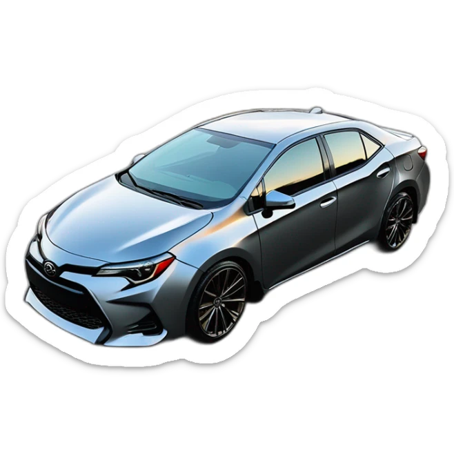 2017 toyota corolla twin turbo v6 2"shocks raised 16"rims wide tread tyres sticker