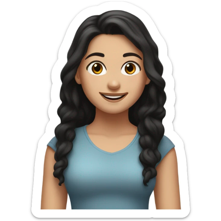 White girl with dark brown hair and Hispanic with black hair lesbian couple  sticker