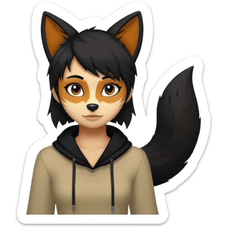 Edgy anthro furry by Falvie, LiLaiRa, AngieWolf sticker