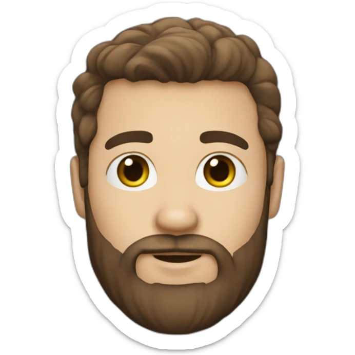 Daniel nass, brazilian, white skin, not so much straight brown hair, bearded sticker