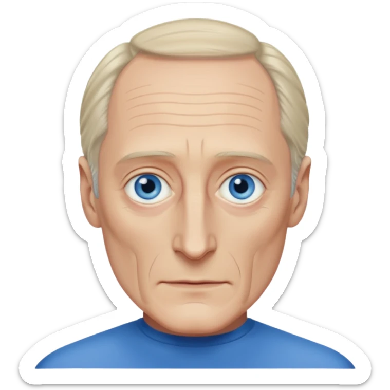 Charles Dance with blue eyes sticker