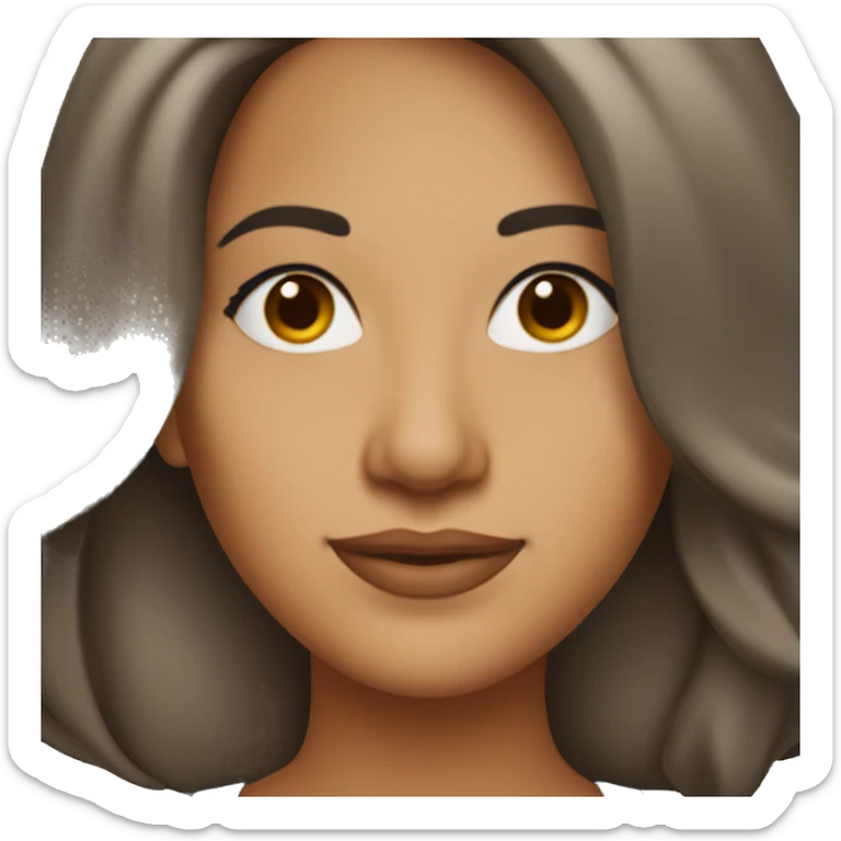 40 year old latina woman, medium length brown hair with side parting sticker