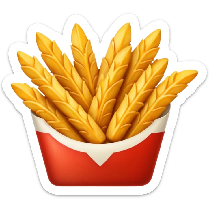 Wings and fries sticker
