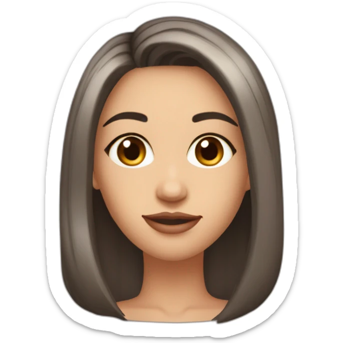 young brunette straight dark brown hair with a low fade cut brown eyes drooling only on the chin full lips thin nose sticker