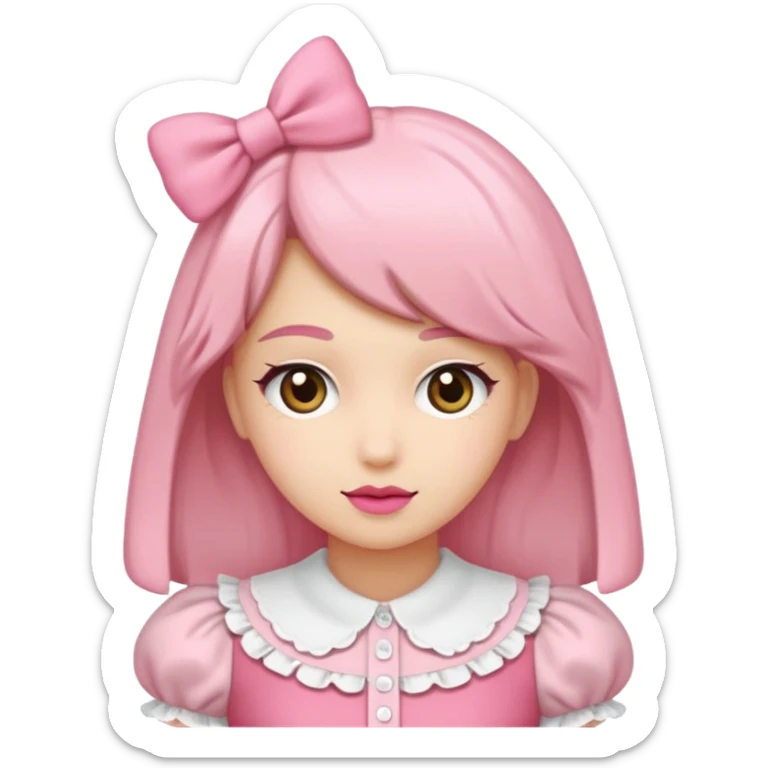 Fiyonklu ve pembe lolita fakat erkek giyisin sticker
