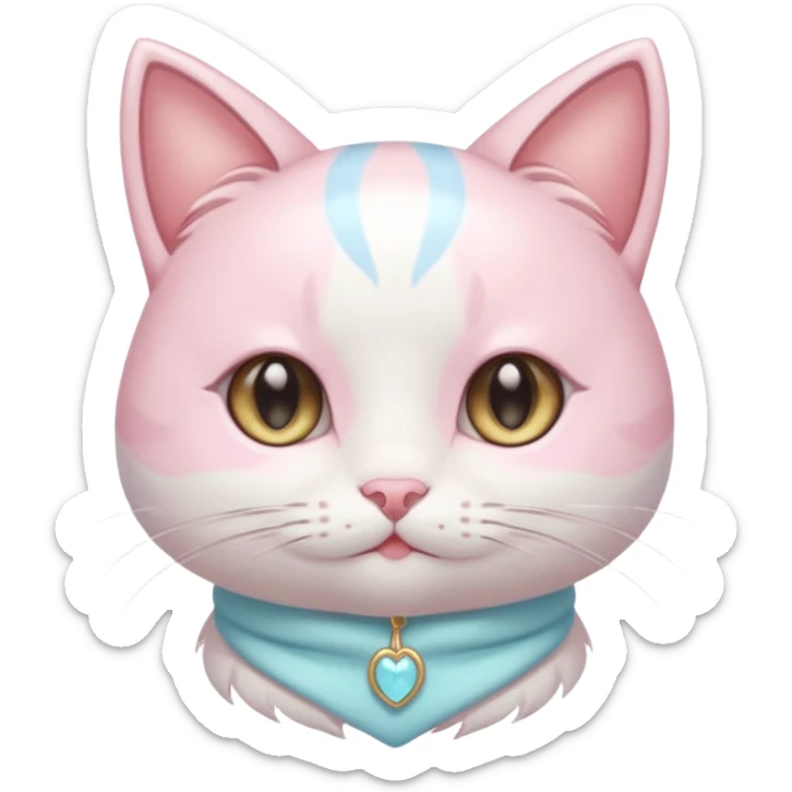 Shiny Blushing Cute Kawaii Beautiful Pastel Shota Anime Cat Trending Style Cottagecore Pastelcore  sticker