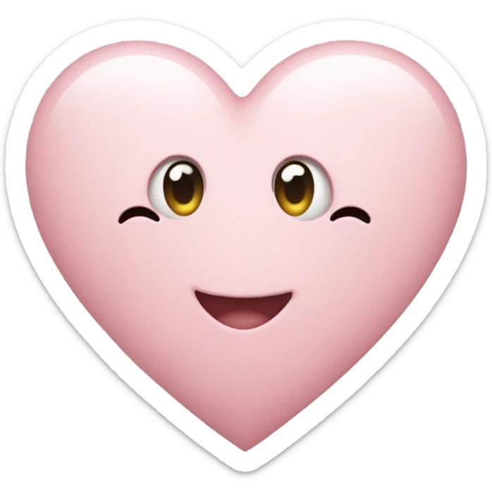 pastel pink heart sticker