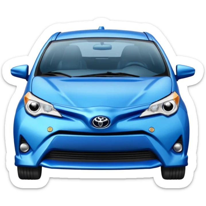 toyota chr bleue  accidentée sticker