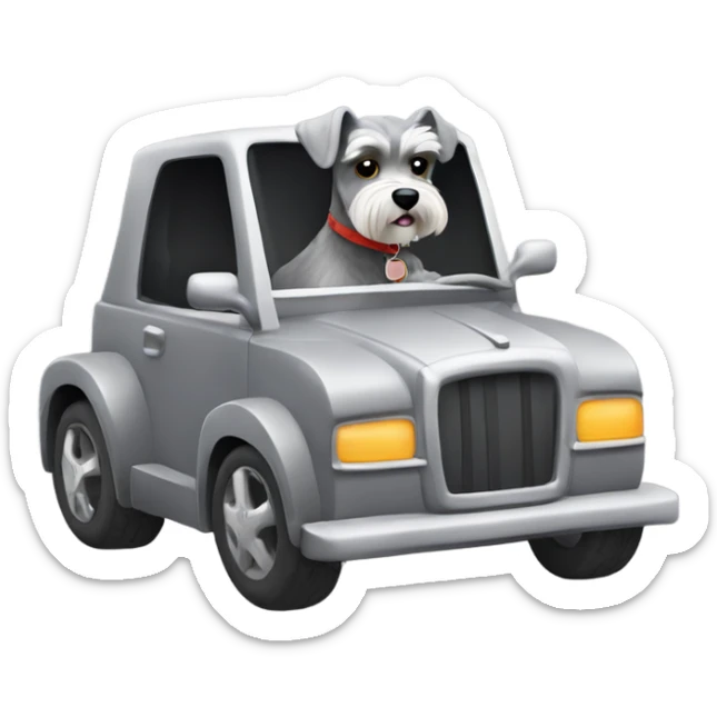 Schnauzer driving sticker
