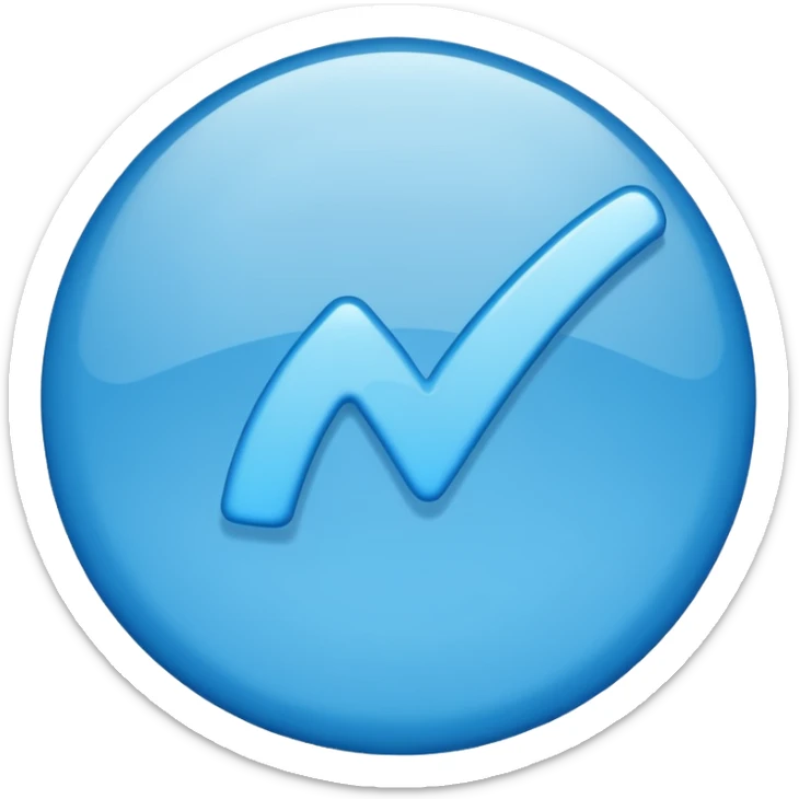 Mavi tık emoji sticker