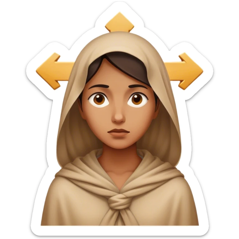 back of woman stands at a crossroads between two paths—one illuminated, embodying thoughtful response; the other veiled in shadow, symbolizing instinctive reaction. sticker