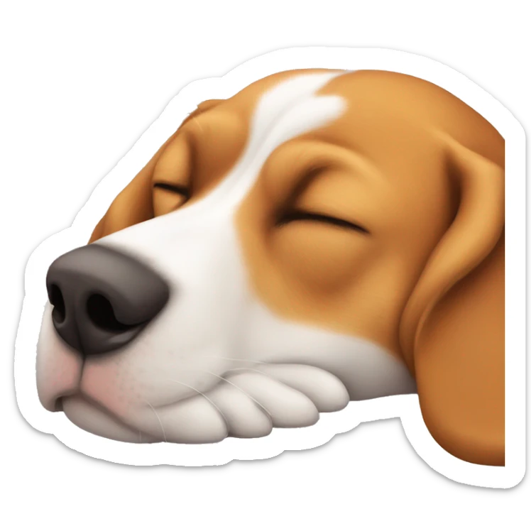 Beagle sleeping  sticker