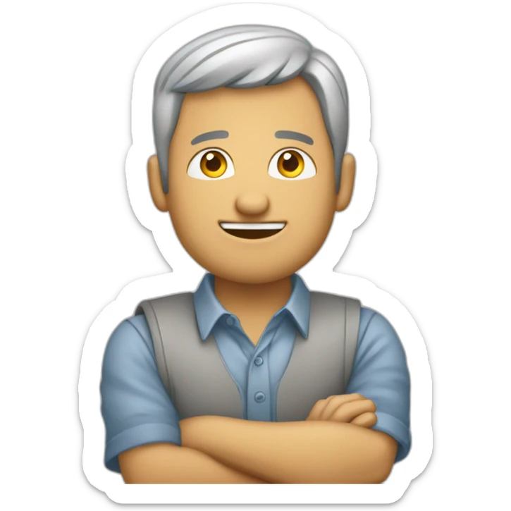 hombres hablando de negocios toma esta imagen y luego mejora los ojos sticker