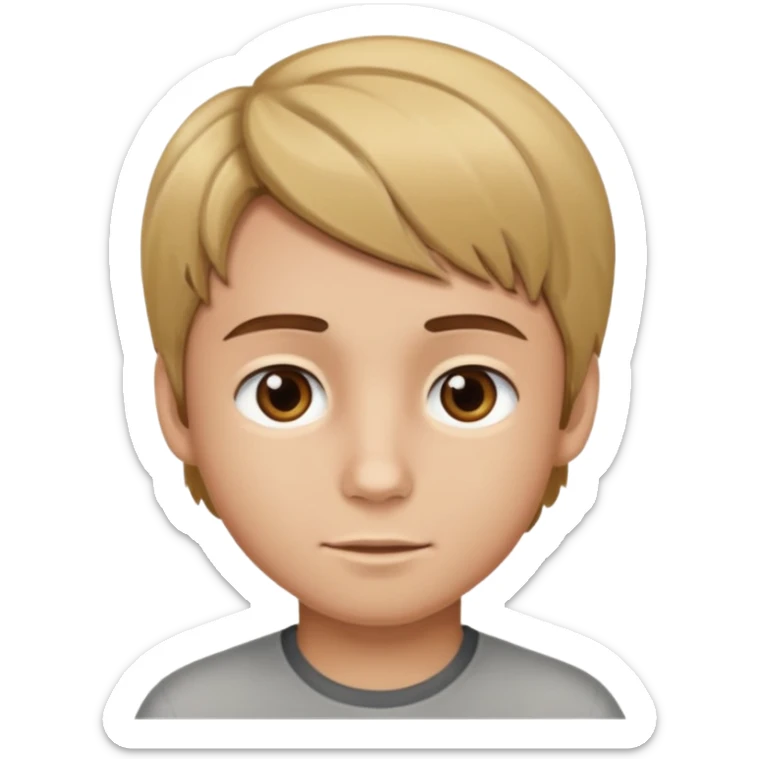 Je veux un garçon qui est brun et qui a des mèches blondes au cheveux sticker