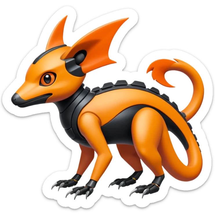  exotic tropical cyber-Sleuth-Loyd-Garmaddon-Litten-Linoone-Noibat-Fakémon-Pokémon-Vernid-creature sticker