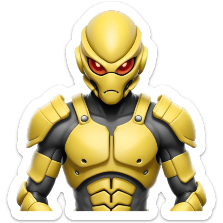insectoid alien MMA fighter portrait, head and shoulders only, armored exoskeleton skin, sharp eyes, combat gloves, aggressive stance, 3D cartoon, mobile game icon style, clean background, no text, no watermark
 sticker