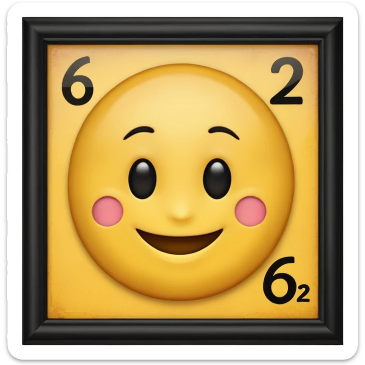  QUE NO TENGA CARA QUE SEA SOLO LOS NUMEROSM ,UN EMOJI CON LOS NUMEROS 6°2 que sea solo un cartel sticker