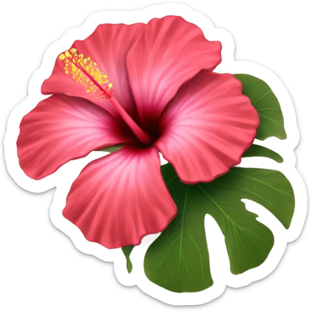 Hibiscus flower sticker