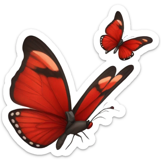 Red Butterfly sticker