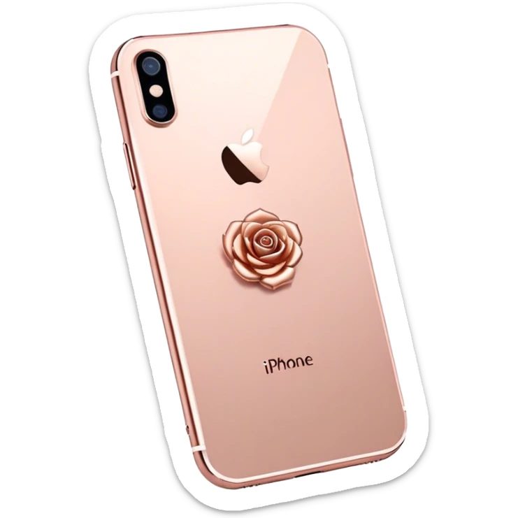 Rose gold iPhone  sticker