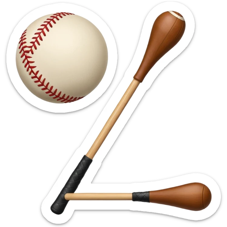 Hurley and sliotar as in what's used for the Irish sport  sticker