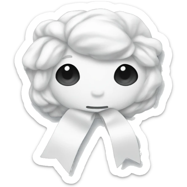 a white bow sticker