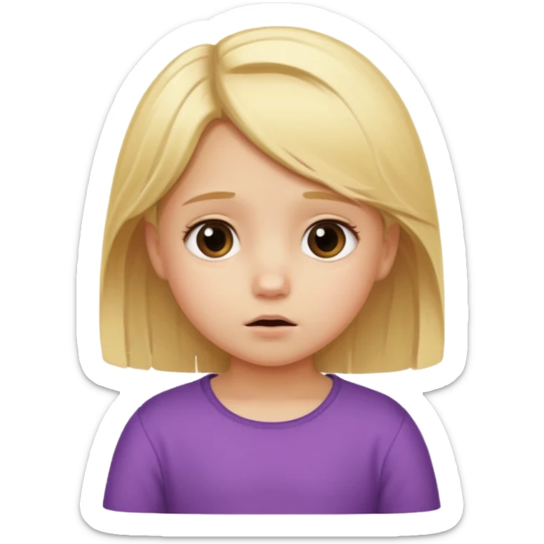 Mommy embarraccing little girl with blond hair sticker