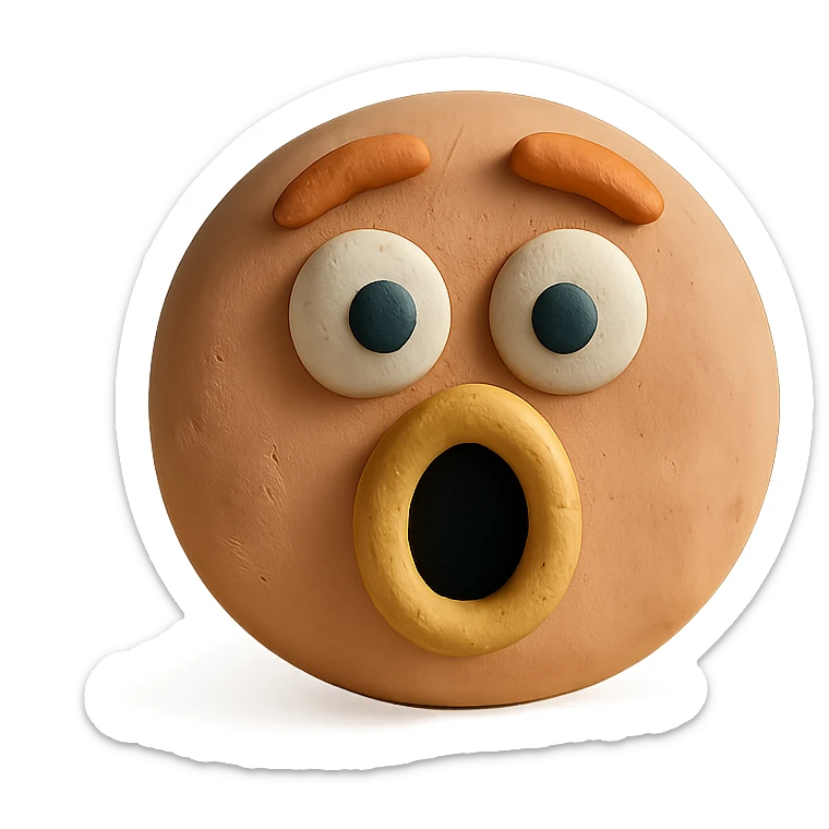 surprised face sticker