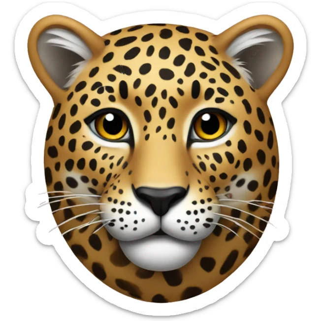 leopard heart sticker