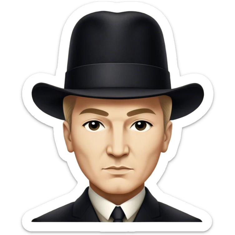 ​Cinematic Realistic Portrait of a Young Mustafa Kemal Atatürk, depicted in his iconic tall black hat and traditional attire with a confident, visionary expression, rendered with rich historical textures and warm, inspiring lighting that captures his youthful dynamism and transformative leadership, sticker