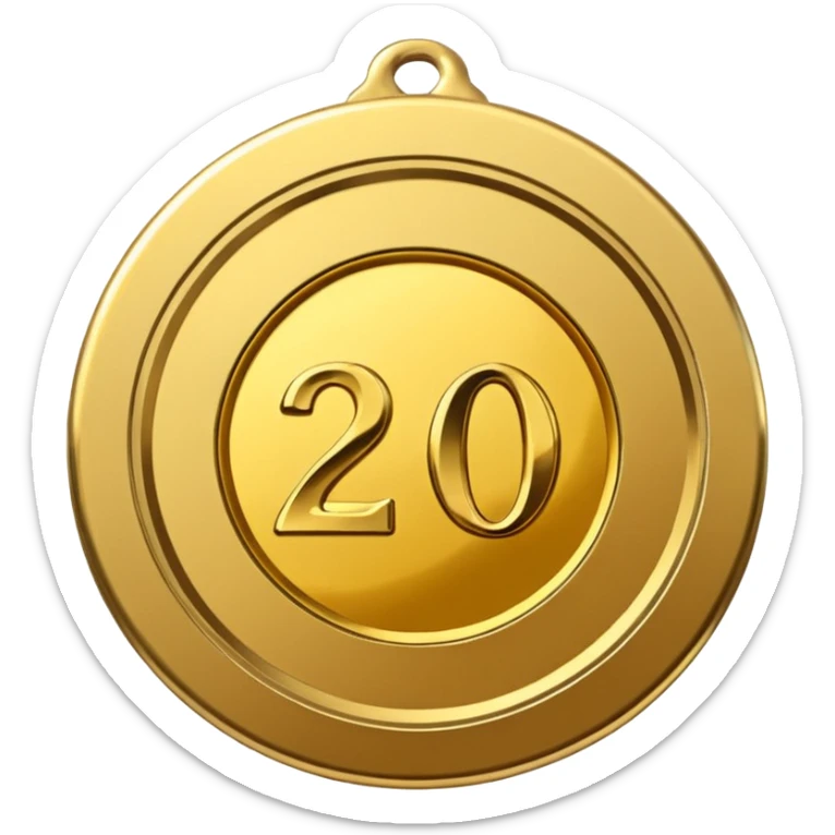 Create a medal which has an inscription "Brocation 2026" in the center of the medal sticker