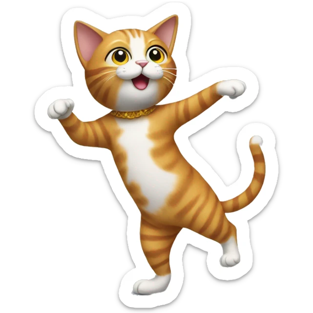 Cat dancing  sticker