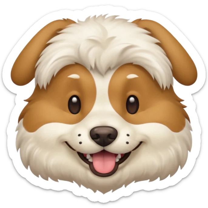 Head of a dog, smiling with closed mouth, no tongue showing
 sticker