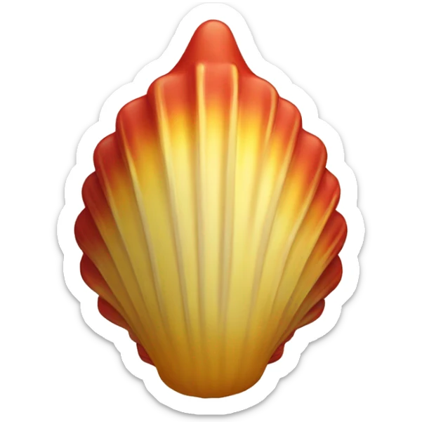 red yellow shell sticker