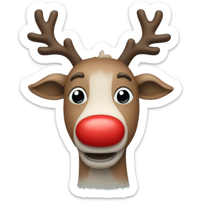 Red Nosed Reindeer sticker