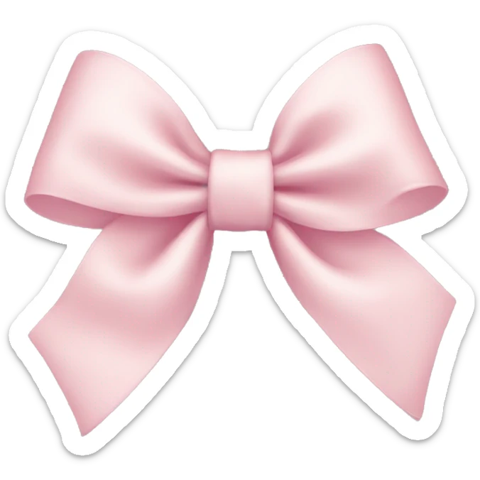 Pale Pink bow sticker
