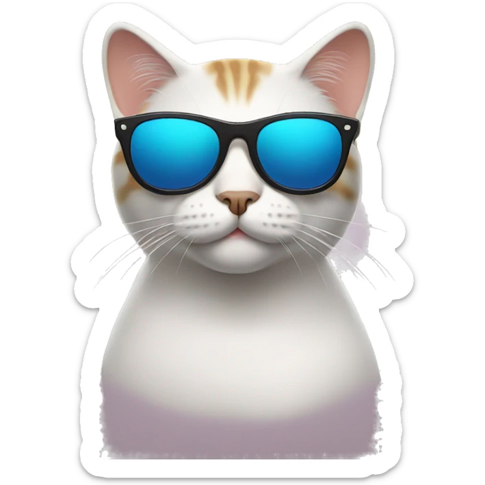 Cat with sunglasses sticker