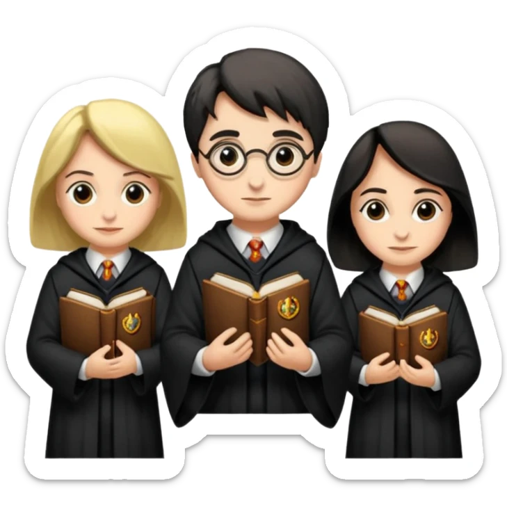 Harry Potter asa sade ve şık ağaçtan yapılmış tutma yeri ve siyah gövde sticker