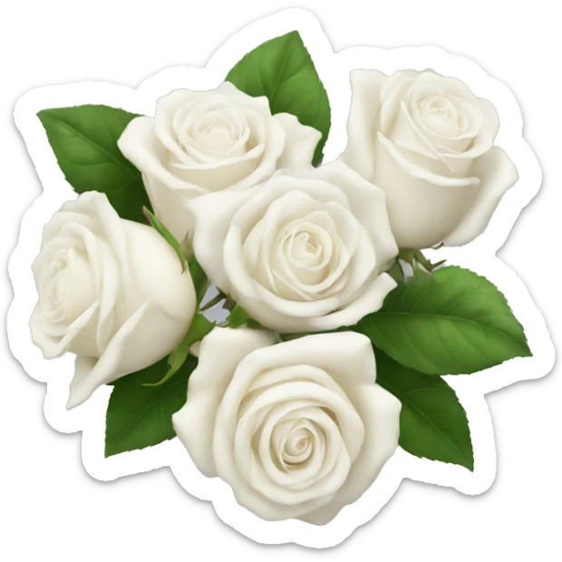 white roses sticker