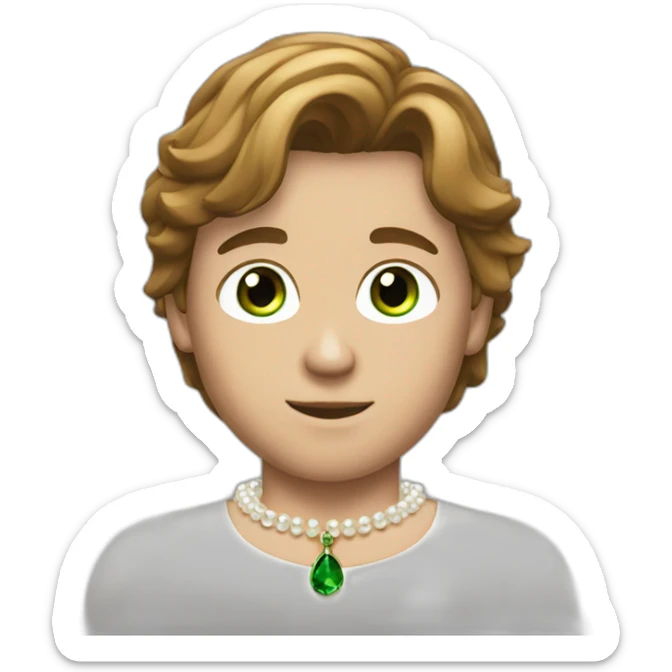 Posh-muscle-boy-with-pearl-necklace-and-green-eyes-and-brown-hair sticker