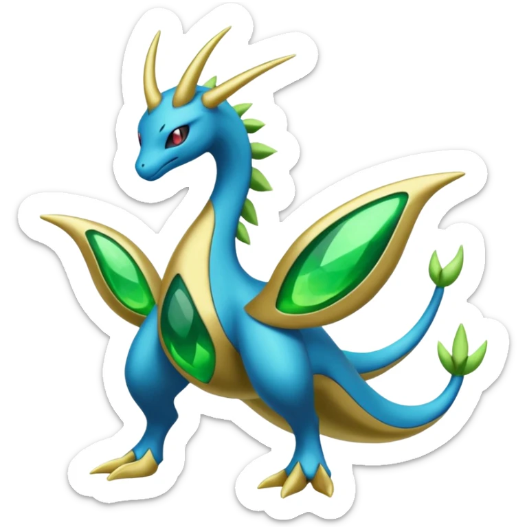 Cresselia-Amaura-Zygarde-Electrike-Fakémon-fusion, full body sticker