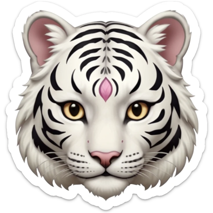 Female white tiger khajiit leader of the umbral rose  sticker