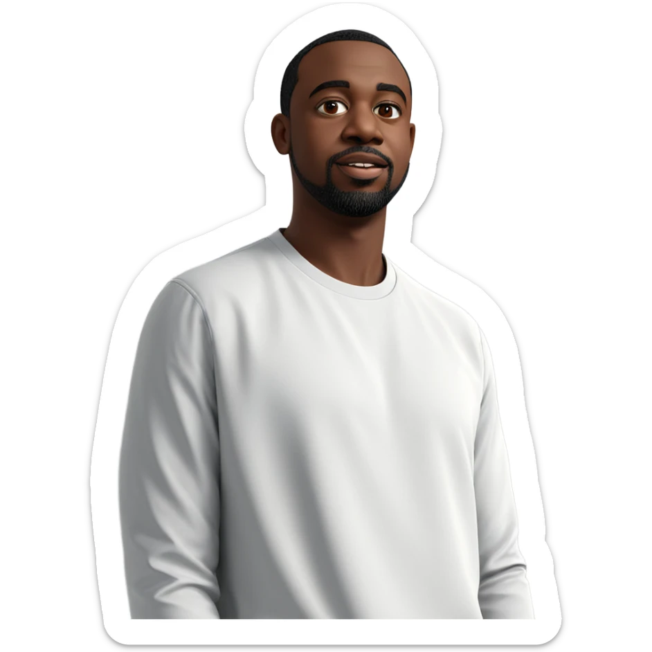 dark-skinned male with beard sticker