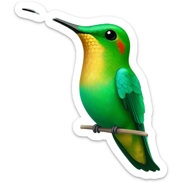 green mango is a large species of hummingbird Reinita Puerto Rico turquoise sticker
