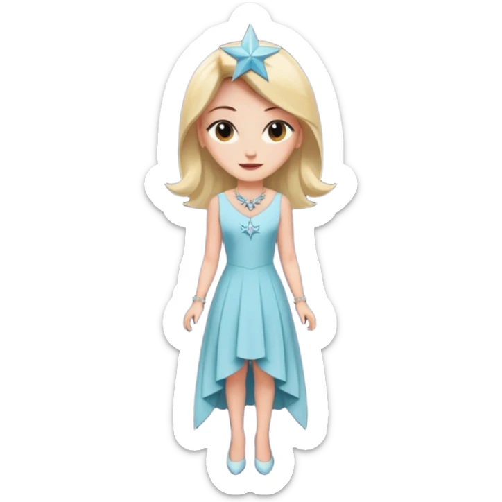 Elegant star mascot illustration inspired by a beauty brand logo, 4-pointed elongated star, sophisticated and minimal flat design, subtle feminine eyelashes, confident soft smile, in hex #250055 sticker