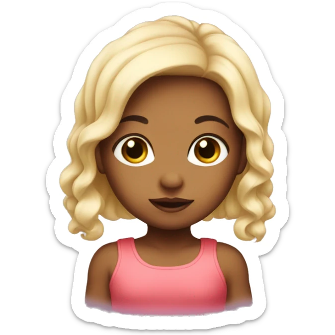 this is a baby .She doesn't has hair but her hair is a fruit ( strawberry )  sticker