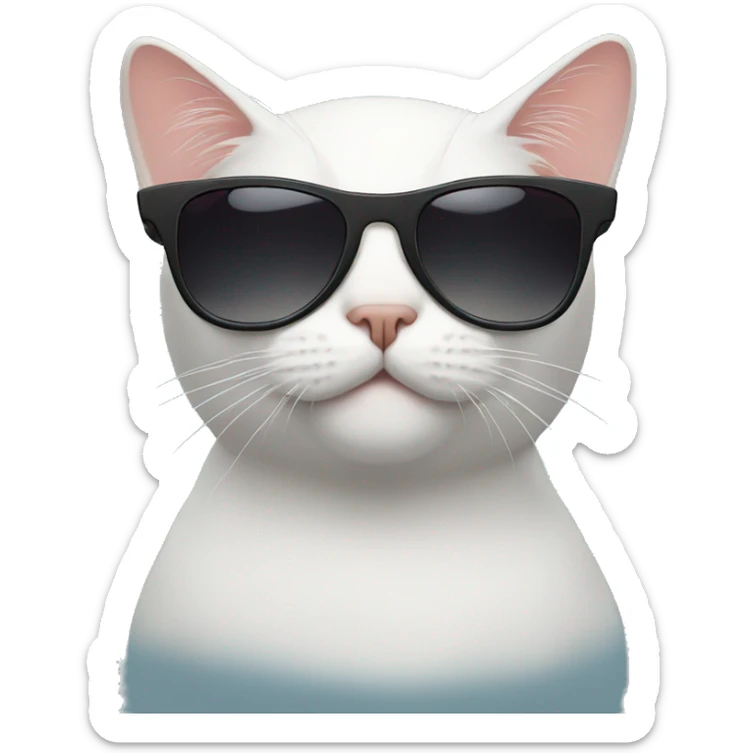 Cat with sunglasses sticker